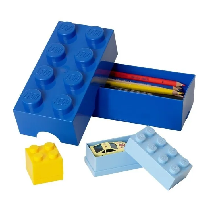 LEGO, mini lunchbox, klocek 4, żółte