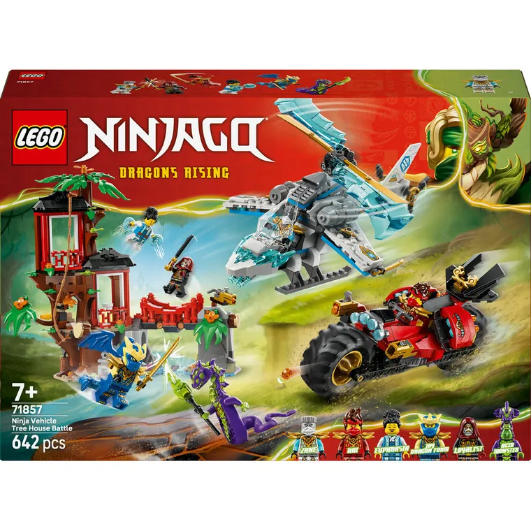 LEGO NINJAGO, Bitwa ninja: domek na drzewie z pojazdami, 71857