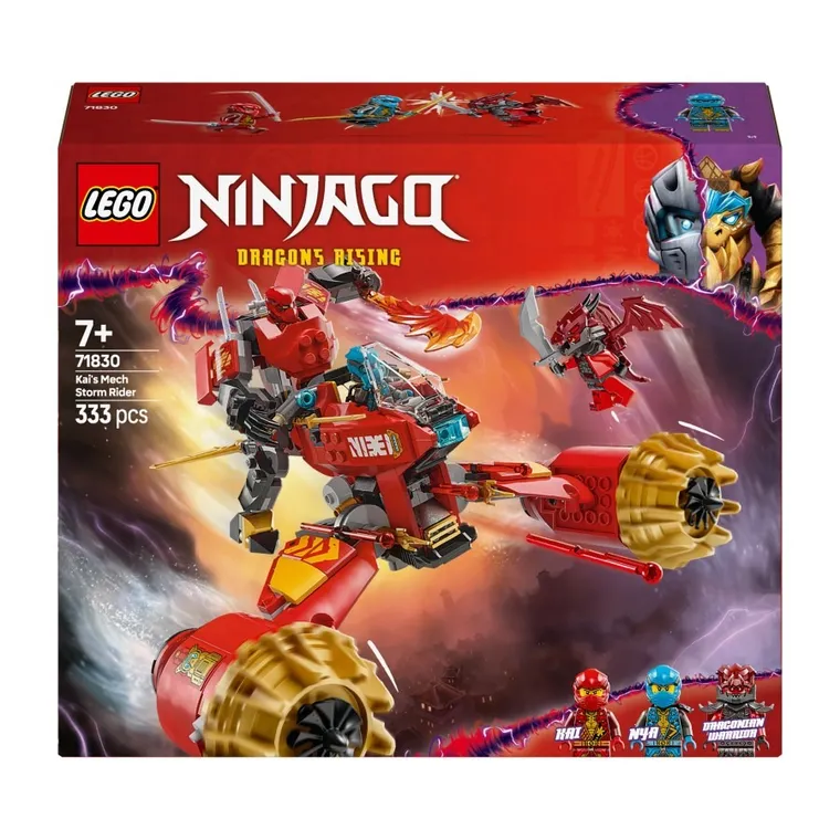LEGO NINJAGO, Burzowy jeździec-mech Kaia, 71830