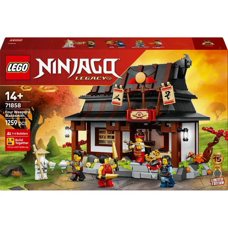 LEGO NINJAGO, Kuźnia Cztery Bronie - 15-lecie, 71858