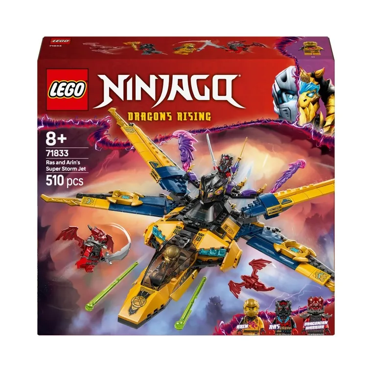 LEGO NINJAGO, Ras i burzowy superodrzutowiec Arina, 71833