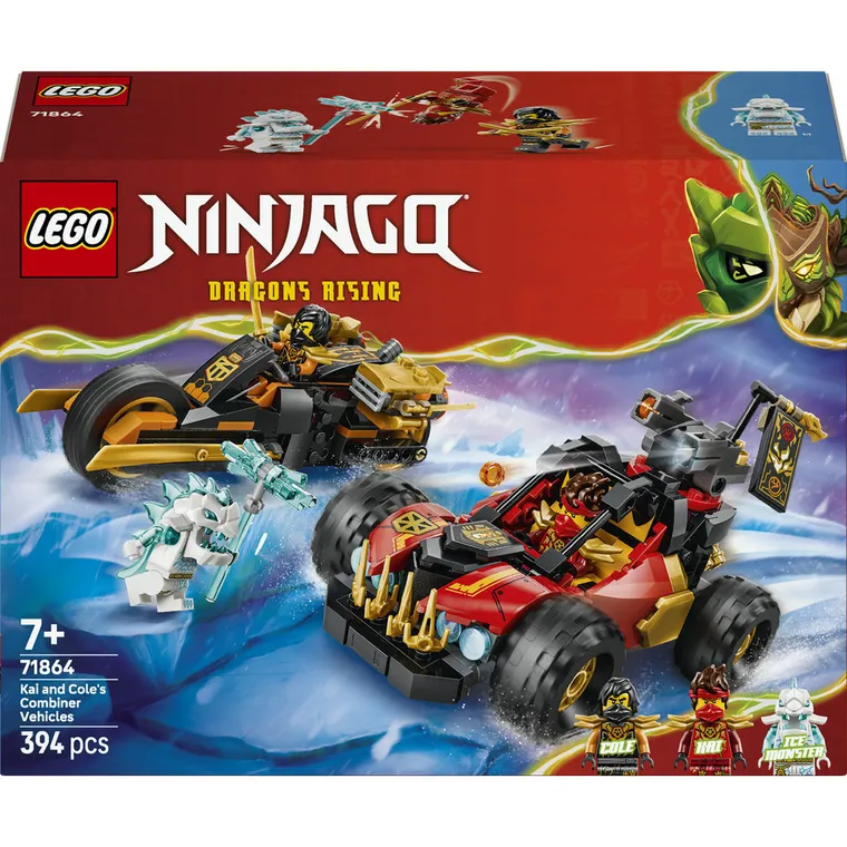 LEGO NINJAGO, Wielofunkcyjne pojazdy Kaia i Cole’a, 71864