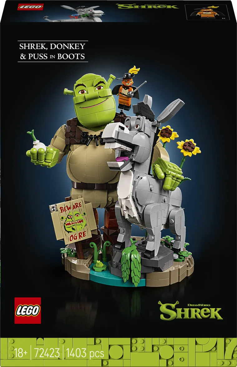 LEGO Shrek, Shrek, Osioł i Kot w butach, 72423
