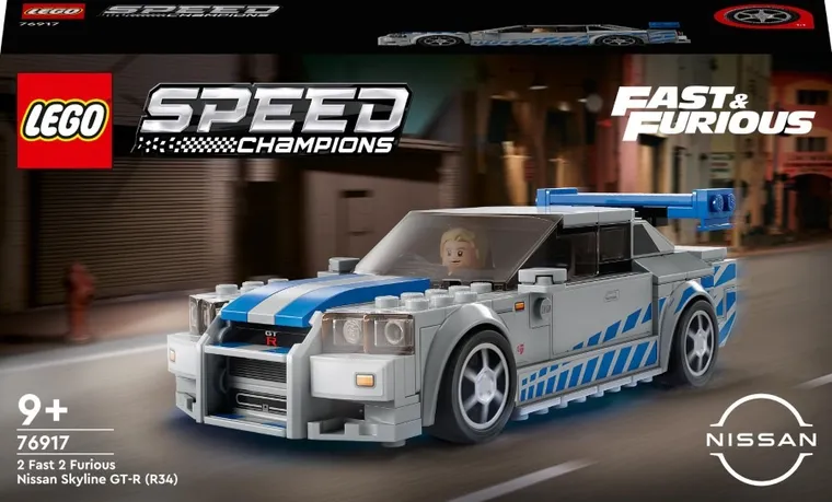 LEGO Speed Champions, Nissan Skyline GT-R (R34) z filmu „Za szybcy, za wściekli”, 76917