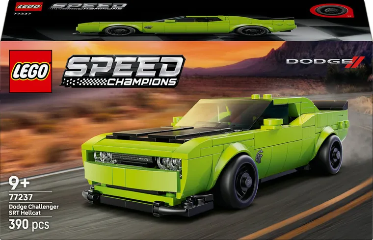 LEGO Speed Champions, Samochód sportowy Dodge Challenger SRT Hellcat, 77237