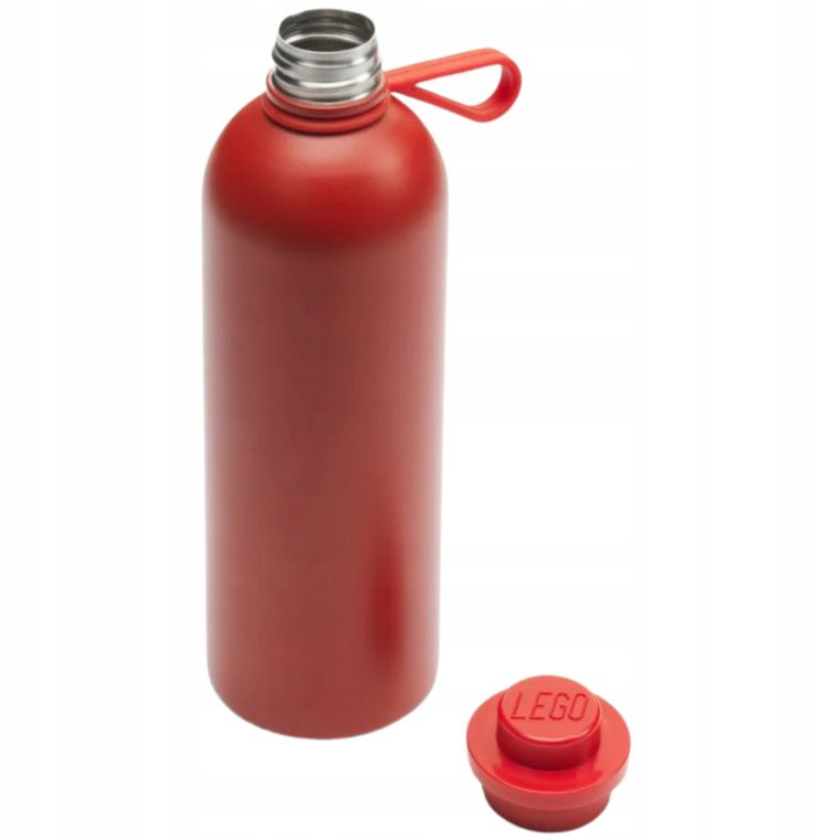LEGO, stalowa butelka termiczna, czerwona, 560 ml