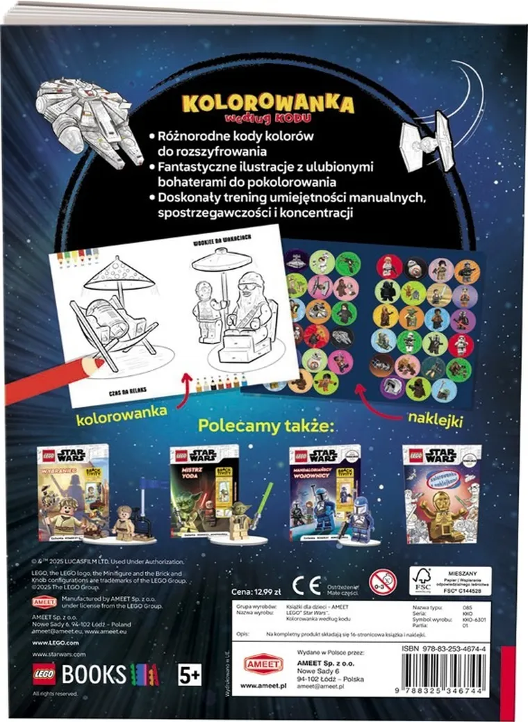 LEGO Star Wars. Kolorowanka według kodu