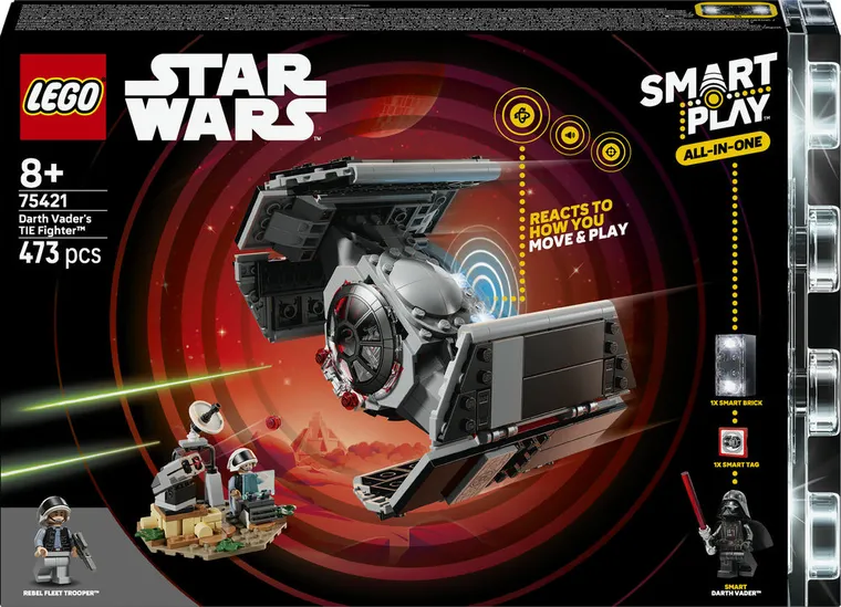 LEGO Star Wars, SMART Play: Myśliwiec TIE Dartha Vadera, 75421