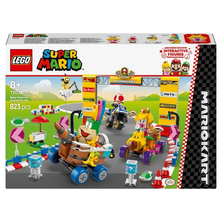 LEGO Super Mario, Mario Kart - Zestaw Baby Peach i Grand Prix, 72036
