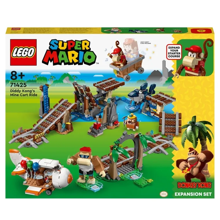 LEGO Super Mario, Przejażdżka wagonikiem Diddy Konga - zestaw rozszerzający, 71425