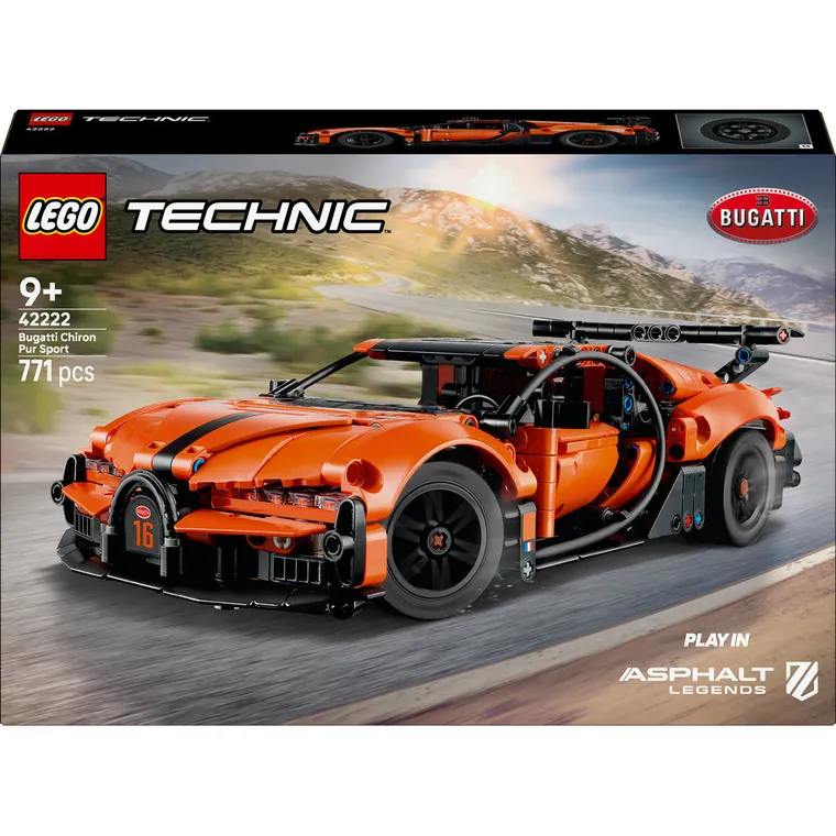 LEGO Technic, Hipersamochód Bugatti Chiron Pur Sport, 42222