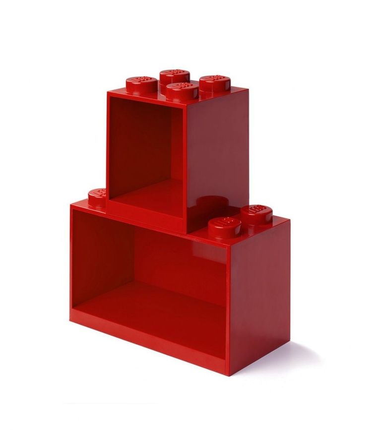 LEGO, zestaw półek, czerwone, 2 szt.