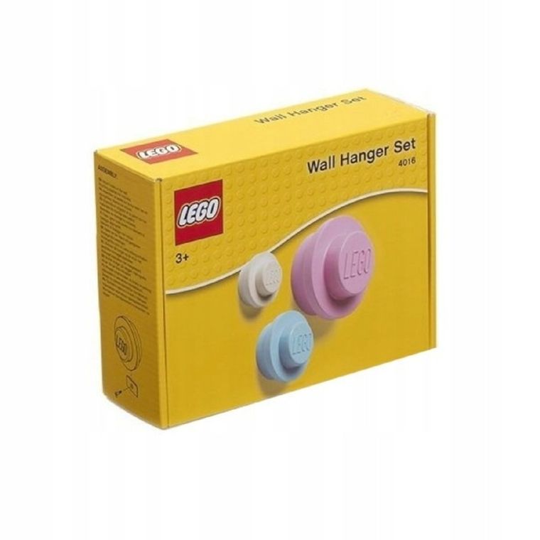 LEGO, zestaw wieszaków na ścianę, 3 szt.