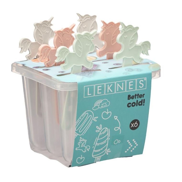 Leknes, foremki do domowych lodów na patyku, 6 szt.