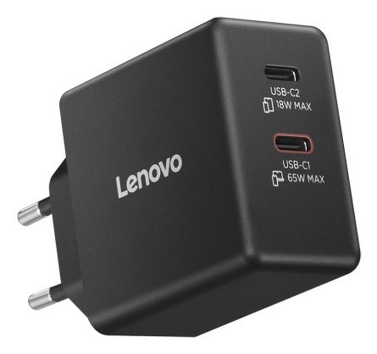 Lenovo, zasilacz, 65W, GaN Dual USB-C, 40AW065BEU