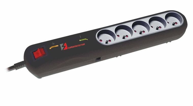 Lestar, listwa zasilająca, LFT2005, 2,5m, czarny