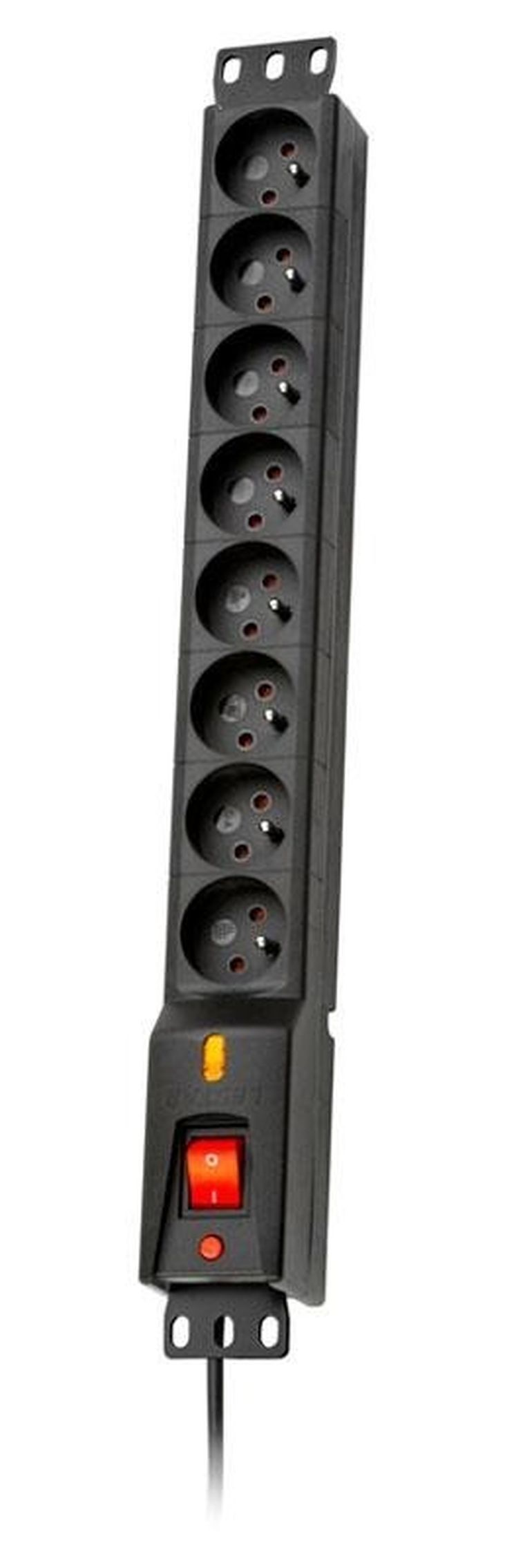 Lestar, listwa zasilająca, Lxarm 810 G-A, czarna, 3 m