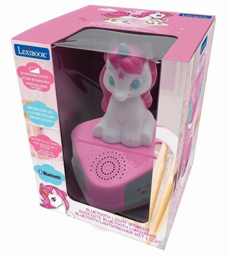 Lexibook, głośnik Bluetooth, ze świecącą figurką jednorożca