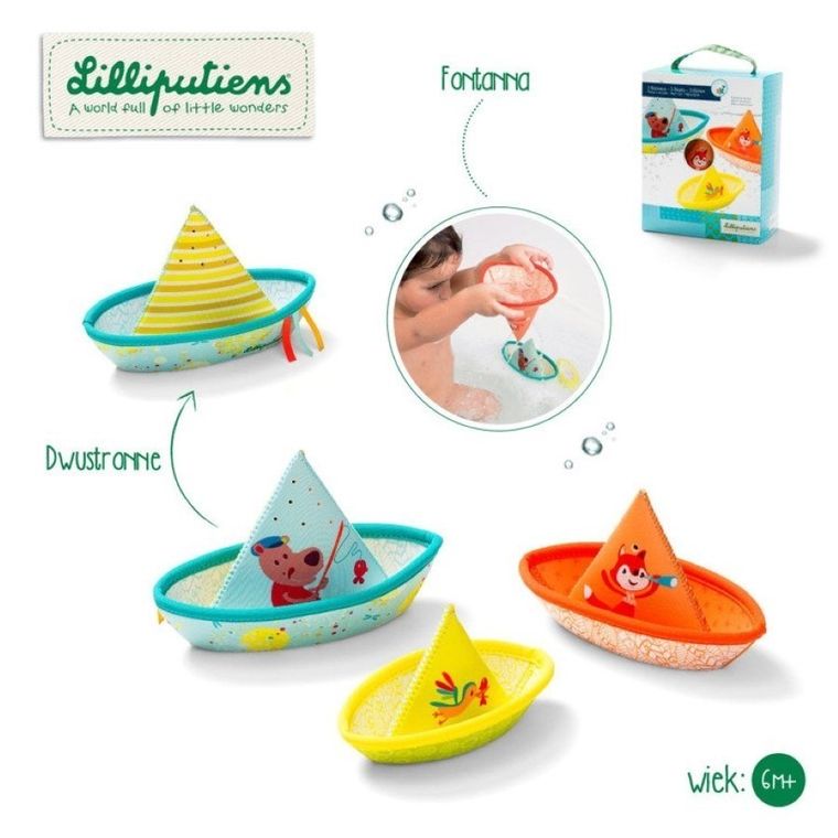 Lilliputiens, 3 łódeczki do kąpieli, 6m+