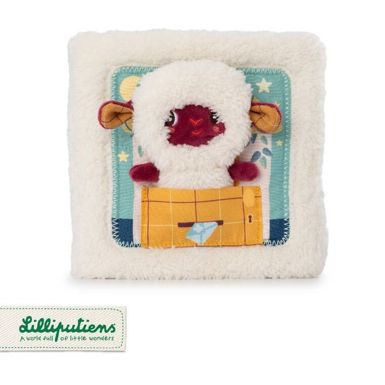 Lilliputiens, Dobranoc, Owieczka Yvon, książeczka aktywizująca z mini-przytulanką, 12m+