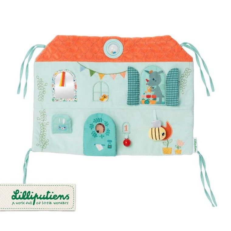 Lilliputiens, Domek Sarenki Stelli i Smoka Joe, miękka tablica aktywizująca do zabawy, 3m+