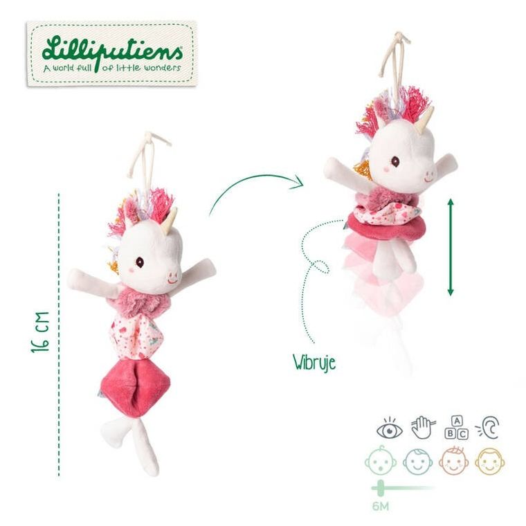 Lilliputiens, Jednorożec Lena, zawieszka wibrująca, 6m+
