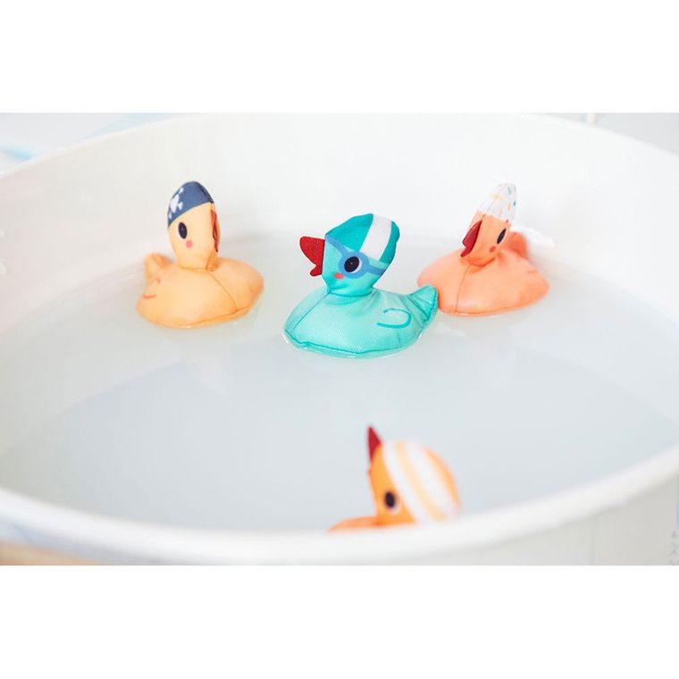 Lilliputiens, Kaczorek Gaspard, zabawka do kąpieli, zestaw do wędkowania, 12m+