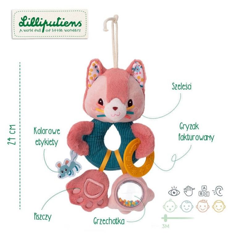 Lilliputiens, Kotka Jeanne, grzechotka wielofunkcyjna, 9m+