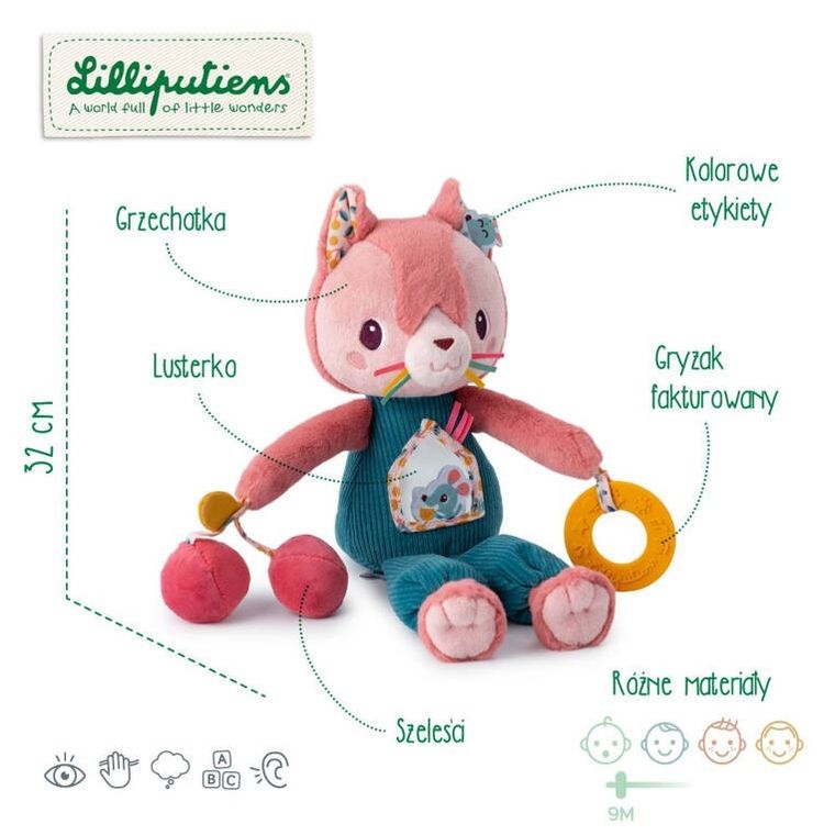 Lilliputiens, Kotka Jeanne, maskotka aktywizująca wielofunkcyjna, 9m+