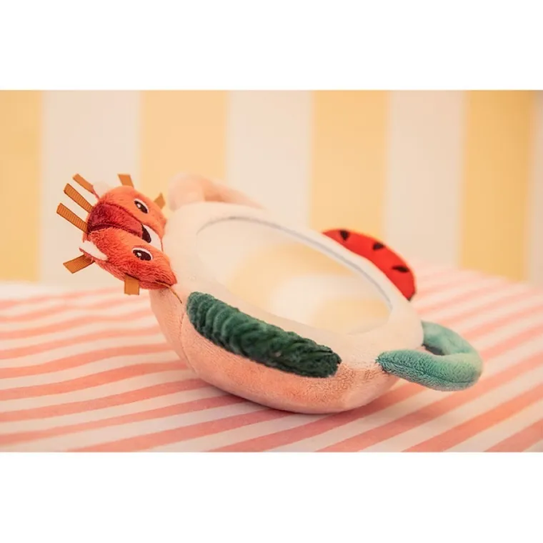 Lilliputiens, Lew Jack, zabawka sensoryczna z lusterkiem i uchwytami, 3m+