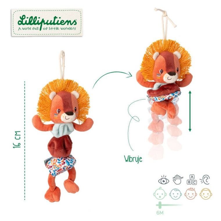 Lilliputiens, Lew Jack, zawieszka wibrująca, 6m+