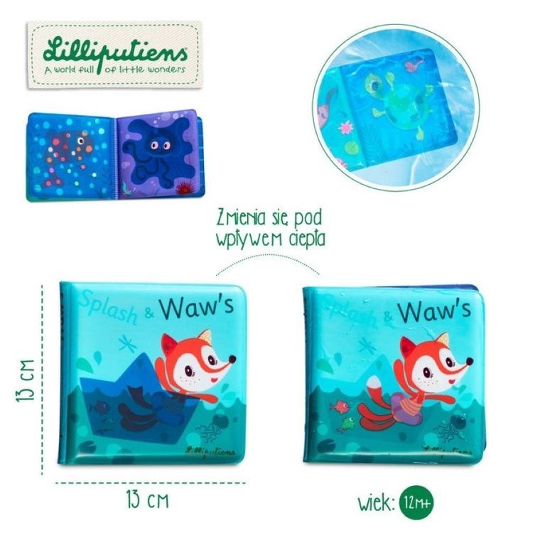 Lilliputiens, Lisiczka Alice, magiczna książeczka do kąpieli, 12m+
