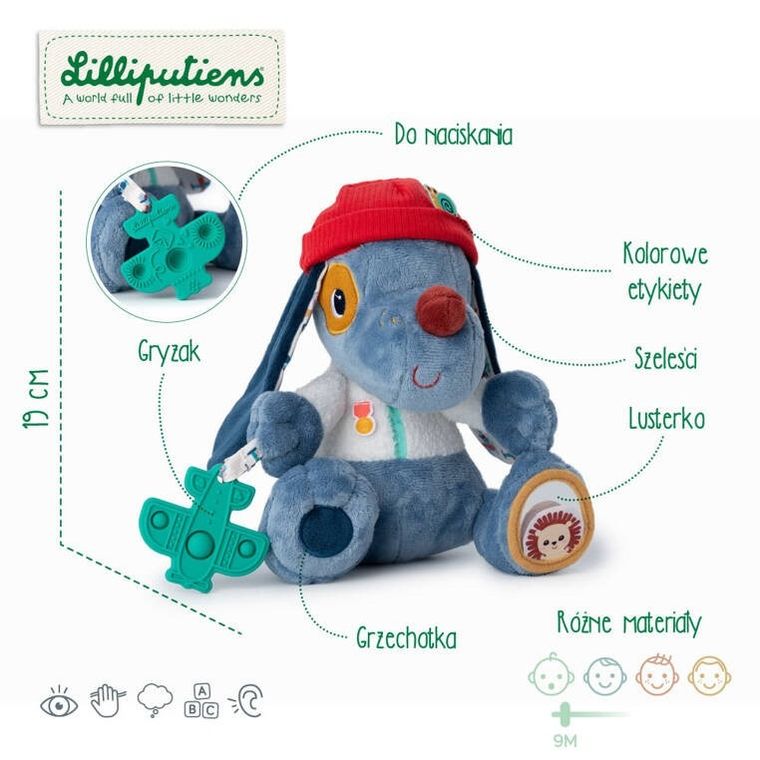 Lilliputiens, Piesek Jules, maskotka aktywizująca wielofunkcyjna, 9m+