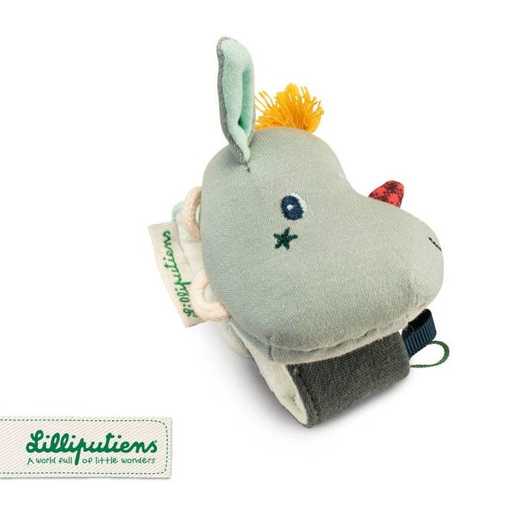 Lilliputiens, Smok Joe, grzechotka na rękę z szeleszczącą folią, 0 m+