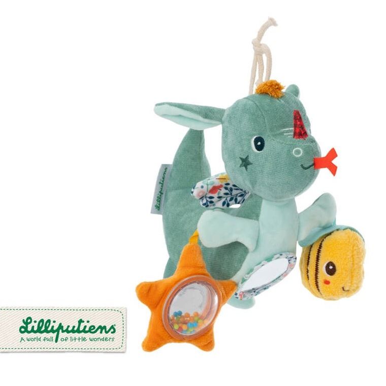 Lilliputiens, Smok Joe, wielofunkcyjna przytulanka do powieszenia, 3m+