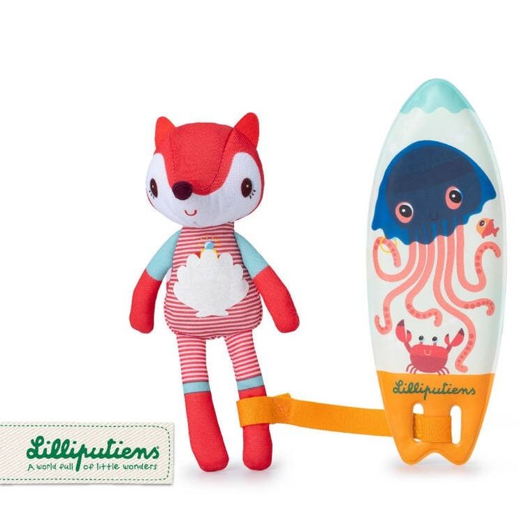 Lilliputiens, Surfer Lisiczka Alice, magiczna przytulanka do kąpieli, 12m+