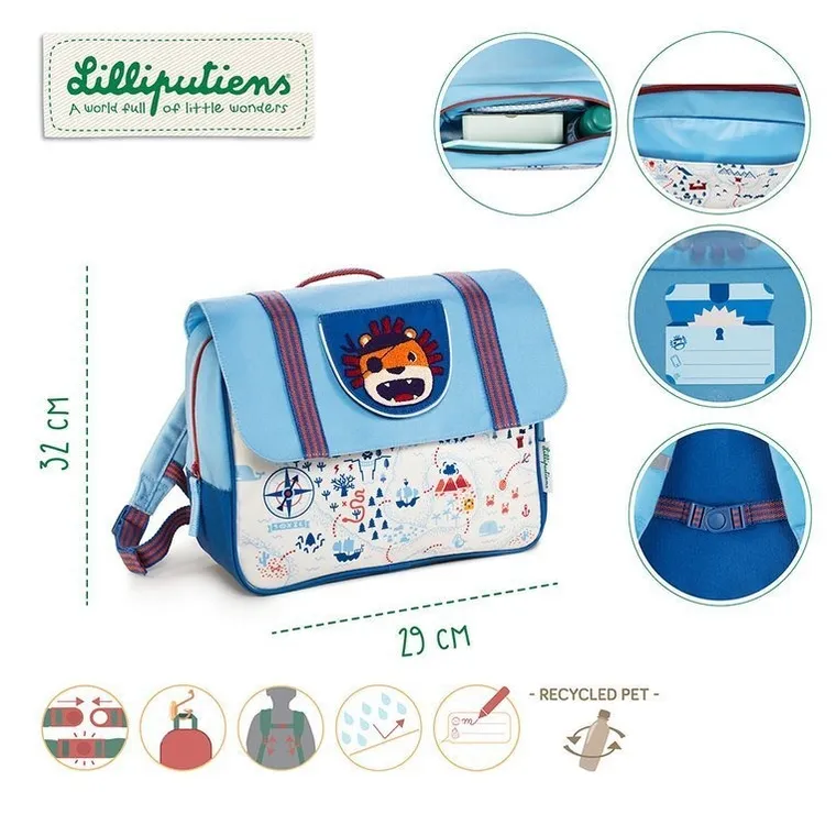 Lilliputiens, tornister szkolny, pirat Lew Jack