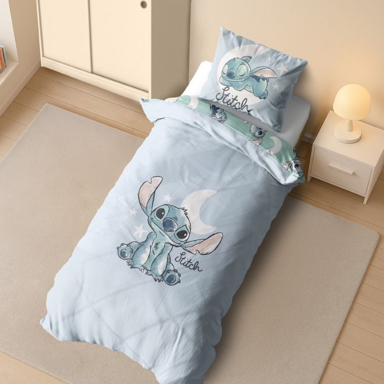 Lilo i Stitch, 2-częściowy komplet pościeli bawełnianej, 100-135 cm