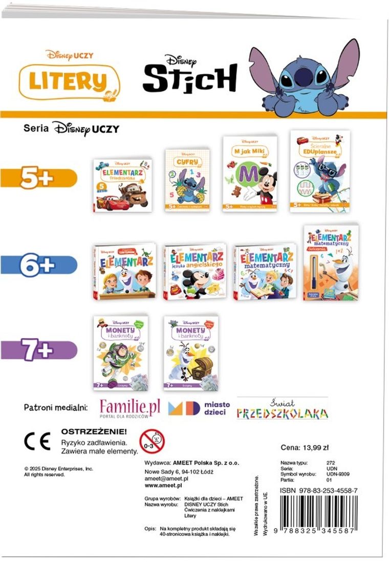 Lilo i Stitch. Disney Uczy. Litery