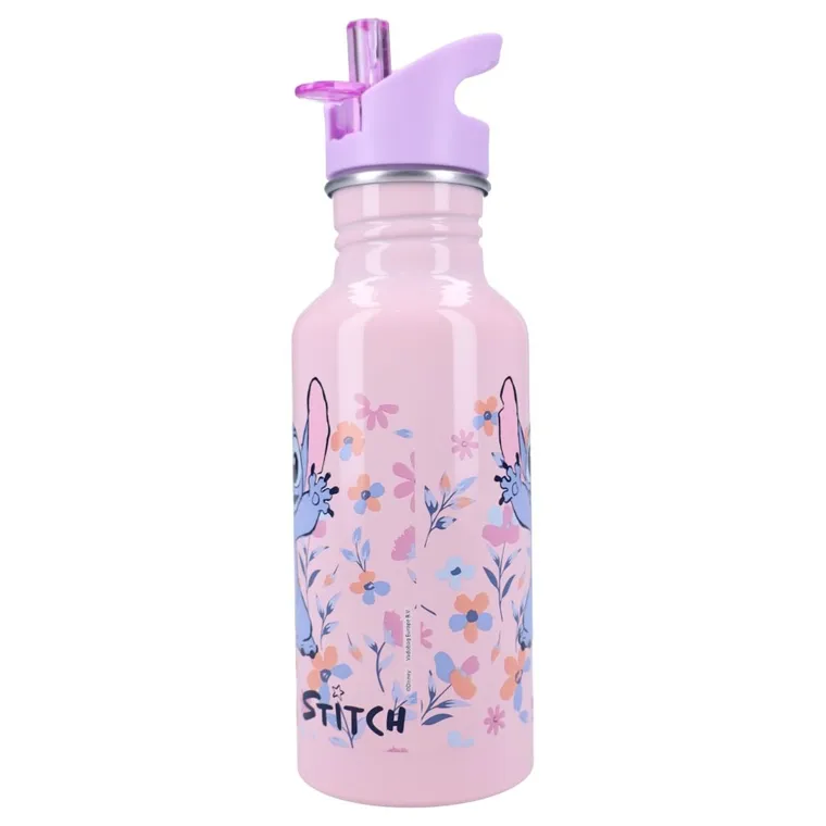 Lilo i Stitch, Keep it Cool, bidon ze słomką, fioletowy, 500 ml