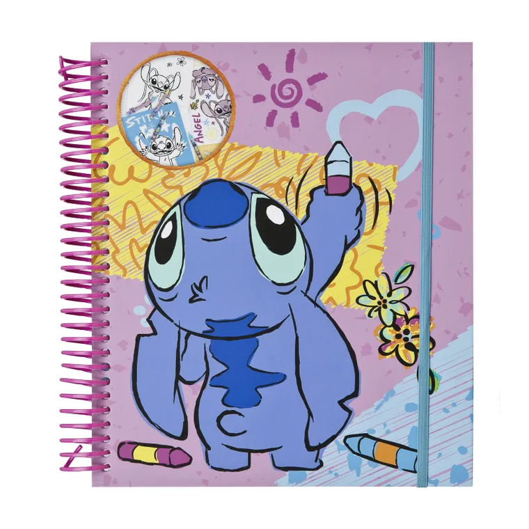 Lilo i Stitch, zestaw artystyczny z szablonami, naklejkami i kredkami, 49 elementów
