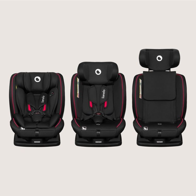 Lionelo, Aart, i-Size, fotelik samochodowy, black carbon red, 40-150 cm