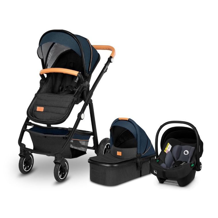 Lionelo, Amber, wózek wielofunkcyjny, 3w1, Blue Navy