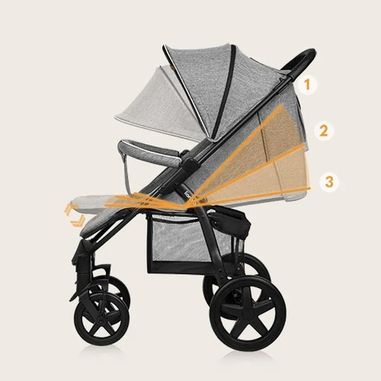 Lionelo, Annet Plus, wózek spacerowy, Concrette