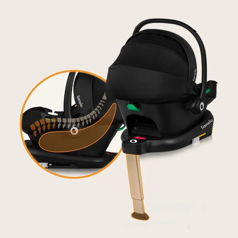 Lionelo, Astrid, baza do fotelika, Black