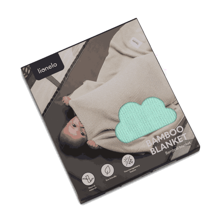 Lionelo, Bamboo Blanket, kocyk bambusowy, Green Mint, 75-100 cm