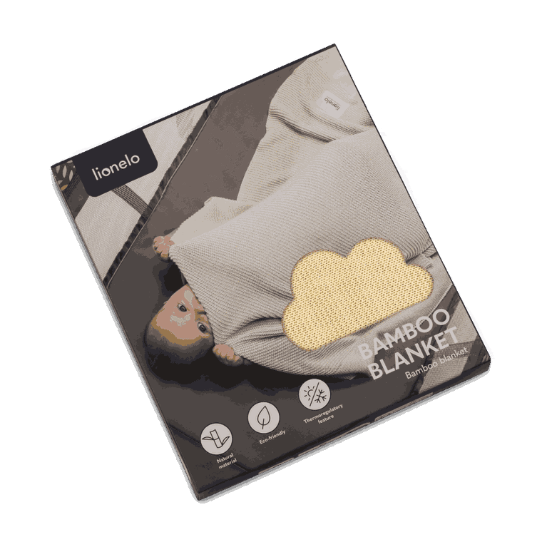 Lionelo, Bamboo Blanket, kocyk bambusowy, Yellow Lemon, 75-100 cm