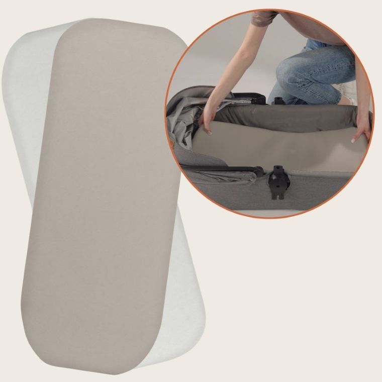 Lionelo, bambusowe prześcieradło z gumką, biały/beżowy, 60-118 cm, 2 szt.