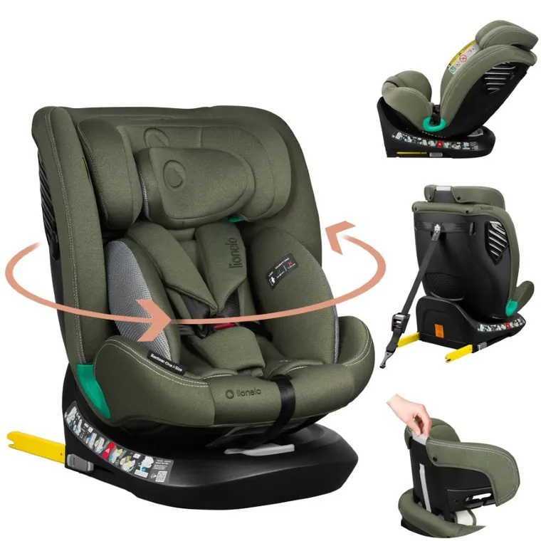 Lionelo, Bastiaan One, I-Size, fotelik samochodowy, Green Olive, 40-150 cm