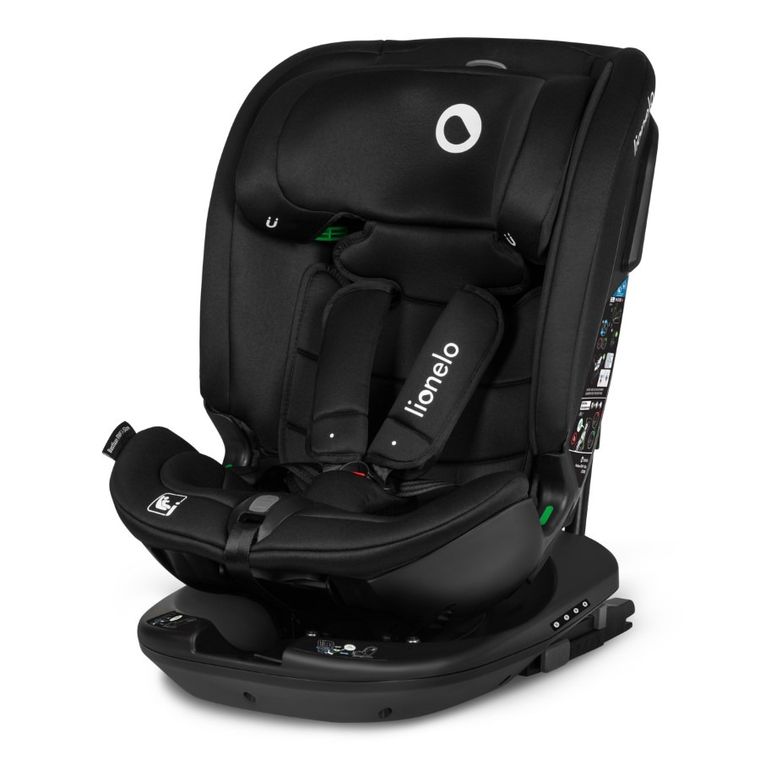 Lionelo, Bastiaan, RWF, I-size, fotelik samochodowy, Black Carbon, 0-36 kg, 40-150 cm